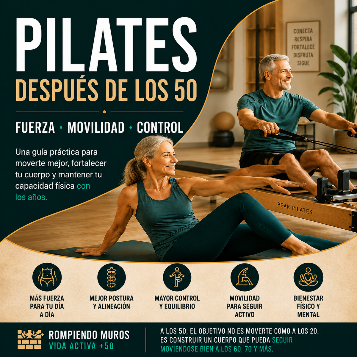 Pilates +50 | Fuerza, movilidad y control
